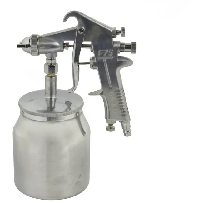 GEKO Compacte HVLP verfspuit - 750 ml - Roestvrijstalen naald - Hoge verneveling - Voor watergedragen materialen