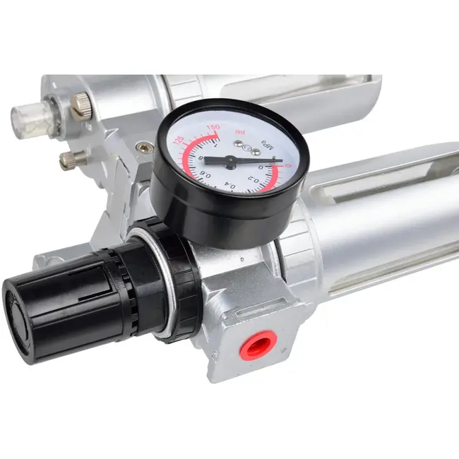 GEKO Luchtdrukregelaar met filter en smering - 10 bar - 1200 l/min - met automatische aftap