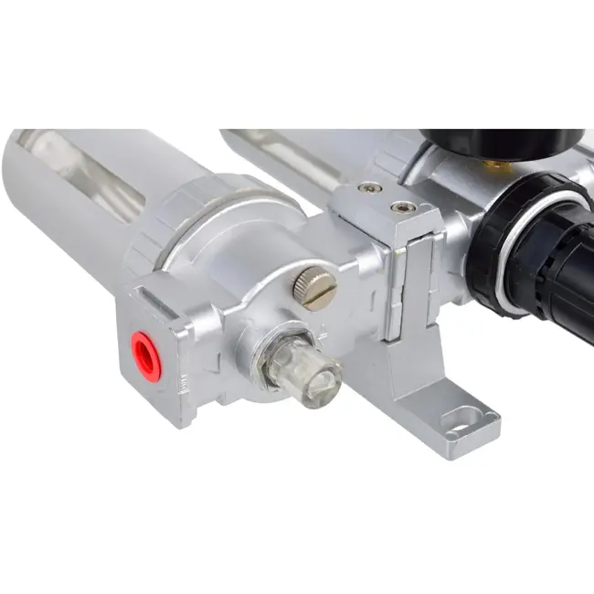 GEKO Luchtdrukregelaar met filter en smering - 10 bar - 1200 l/min - met automatische aftap
