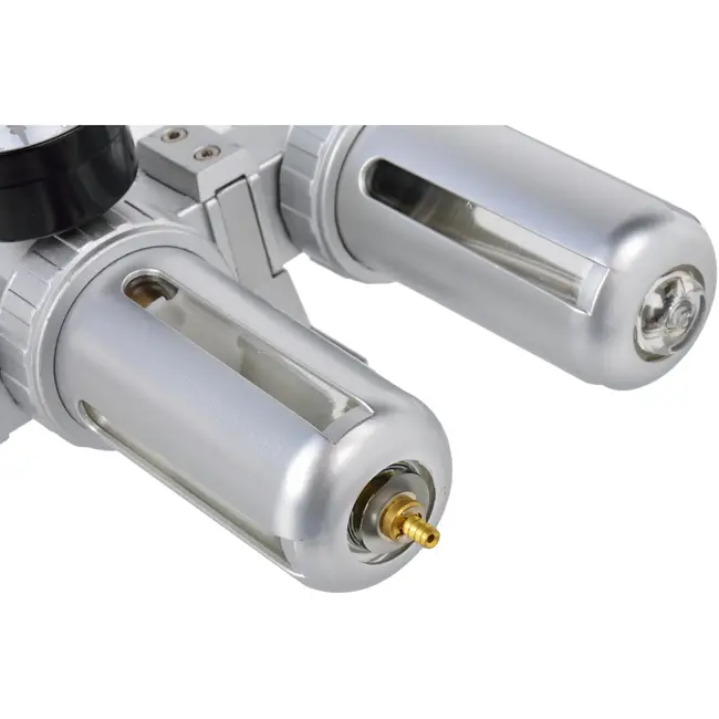 GEKO Luchtdrukregelaar met filter en smering - 10 bar - 1200 l/min - met automatische aftap