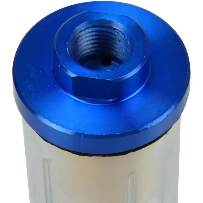 GEKO In-line waterfilter - herbruikbaar - werkdruk 0-12 bar - luchtinlaat/uitlaat 6,35 mm