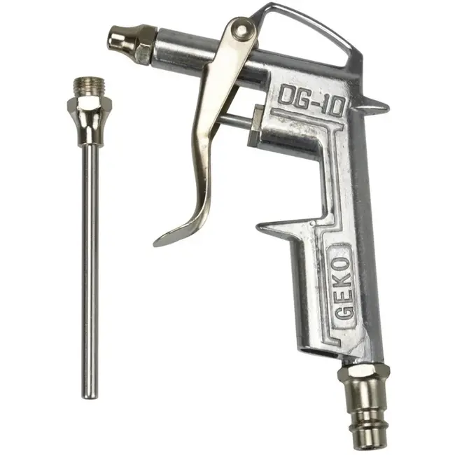 GEKO Luchtblaaspistool - Aluminium Behuizing - Inclusief Lange en Korte Tuit - 10 Bar Werkdruk