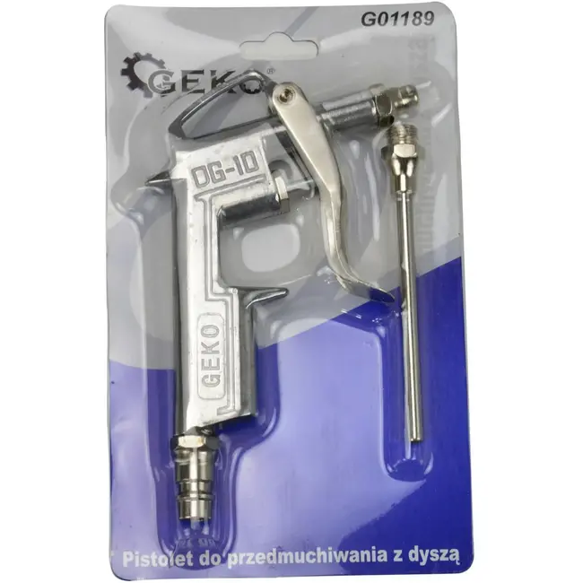 GEKO Luchtblaaspistool - Aluminium Behuizing - Inclusief Lange en Korte Tuit - 10 Bar Werkdruk