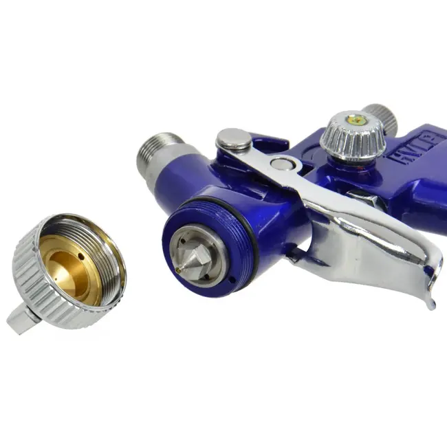 GEKO Compacte HVLP spuitpistool - 0,8 mm - Metaal - 125 ml tank - Roestvrijstalen naald