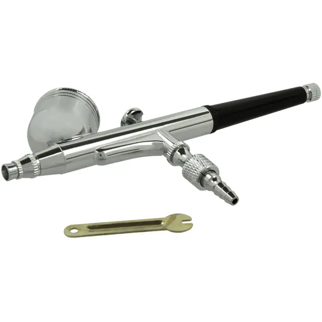 GEKO Airbrush set - dual-action - 0,3 mm nozzle - metaal - 7 ml cup