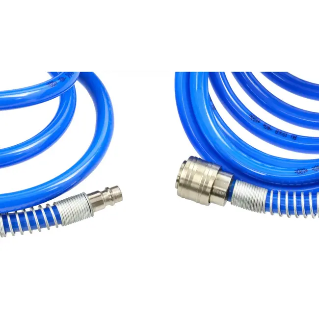 GEKO Pneumatische slang - flexibel PU - 10 m - 8 mm binnenmaat - 12 mm buitenmaat - met EU snelkoppeling