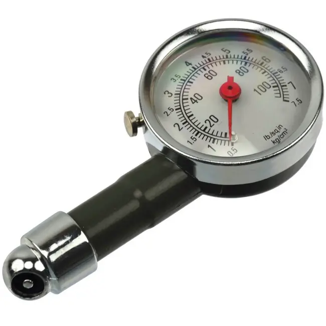 GEKO Luchtdrukmeter - Metaal - Nauwkeurige Meting - 45° Hoekstuk - Drukontlastknop