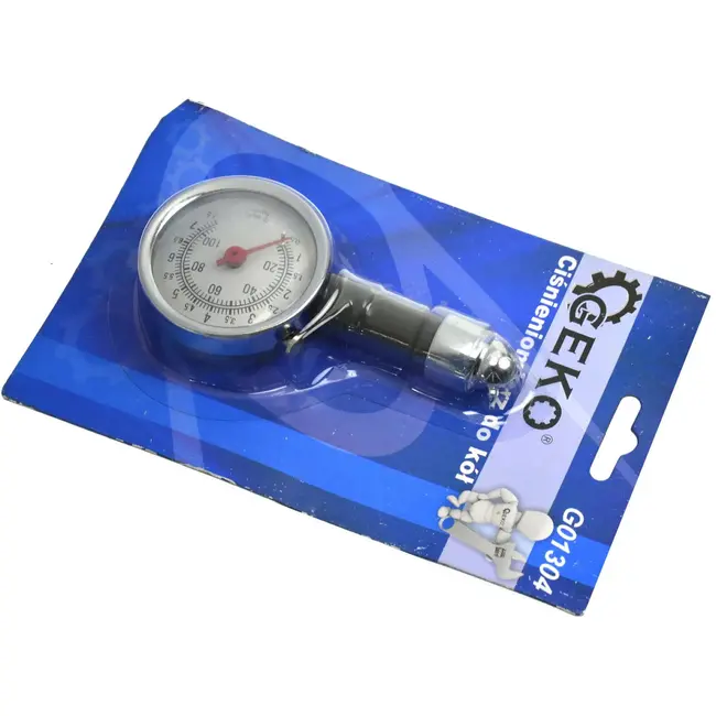 GEKO Luchtdrukmeter - Metaal - Nauwkeurige Meting - 45° Hoekstuk - Drukontlastknop