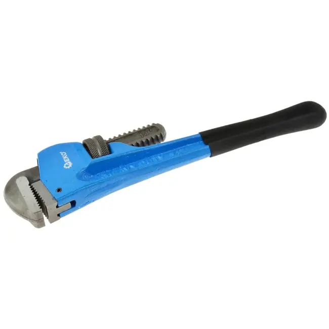 GEKO Heavy-duty pijptang - verstelbare bek - robuust gietijzer - 35 cm - rood