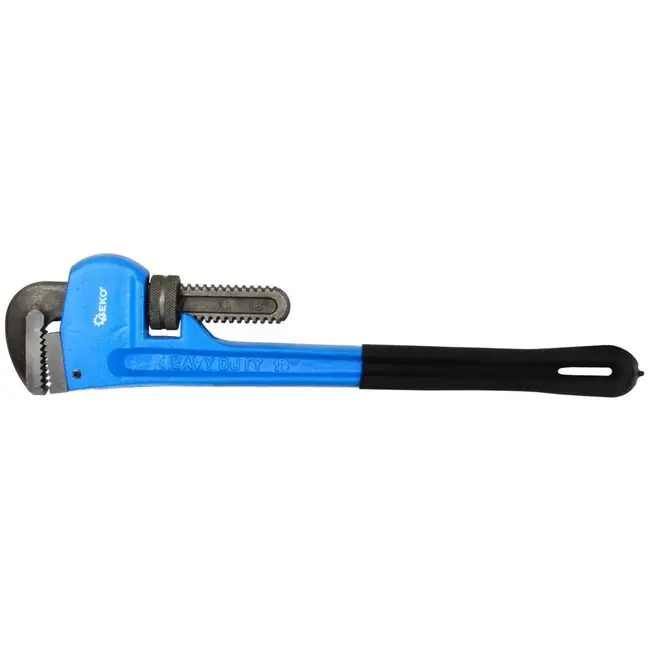 GEKO Zware pijptang - robuust gietijzer - verstelbare bek - 70 mm capaciteit - 45 cm lengte