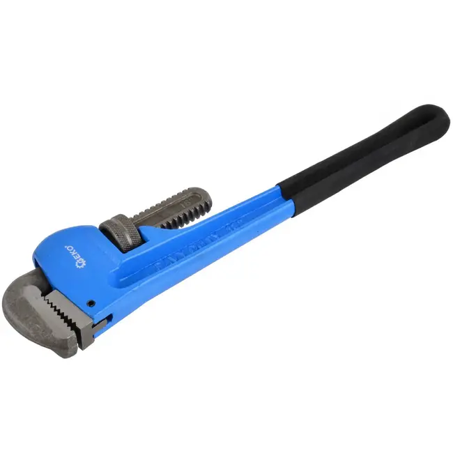 GEKO Zware pijptang - robuust gietijzer - verstelbare bek - 70 mm capaciteit - 45 cm lengte