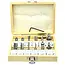 GEKO Freesbits set - HSS staal - 8mm schacht - 12-delig - Inclusief houten koffer