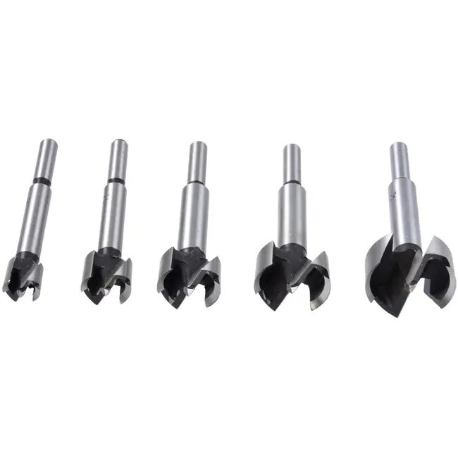 GEKO 5-delige centreerboorset - 15-35 mm - Houtopslag - Hoogwaardig staal