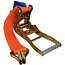 GEKO Rateltrekband met J-haken - 8m - 5000 kg - 50mm breed - Polyester