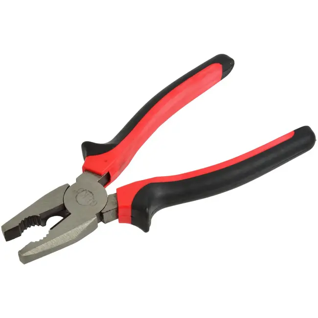 GEKO Combinatietang - 200mm - Staal - Rood/Zwart - Veelzijdig Gebruik