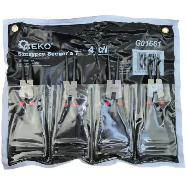 GEKO Circliptangenset - CrV Staal - Antislip Handvat - 180mm - 4-delig