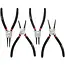 GEKO Circlip tangen set - CrV staal - Antislip handgrepen - 200mm - 4-delig