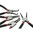 GEKO Circlip tangen set - CrV staal - Antislip handgrepen - 200mm - 4-delig