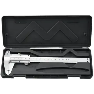 GEKO Vernier schuifmaat - roestvrij staal - 150 mm - precisie 0,05 mm - met opbergdoos