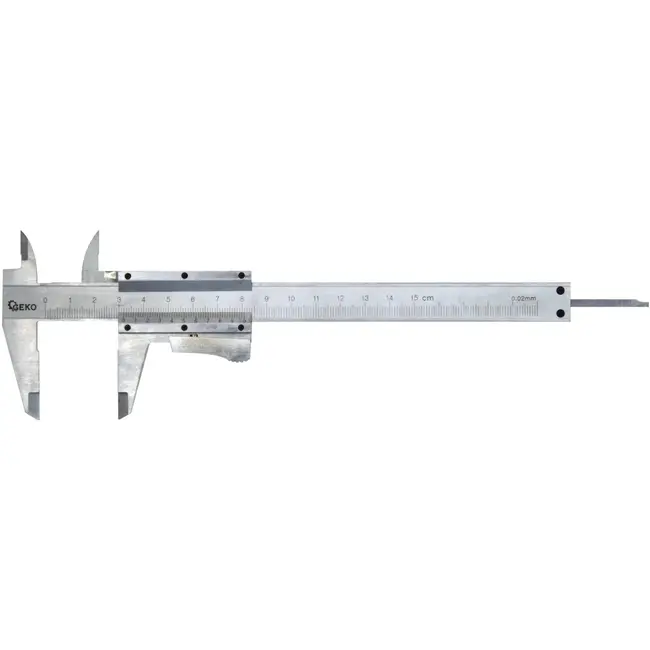 GEKO Vernier schuifmaat - precisie meting - roestvrij staal - 150 mm - auto-lock