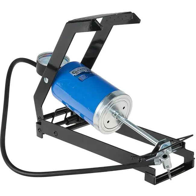 GEKO Enkelcilinder voetpomp - anti-slip - 80x130 mm - 0-6 bar - staalconstructie