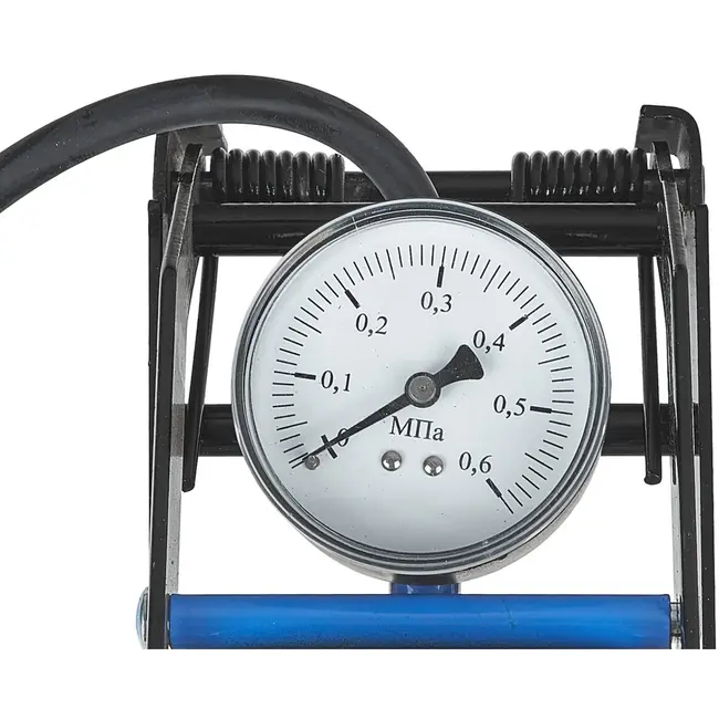 GEKO Enkelcilinder voetpomp - anti-slip - 80x130 mm - 0-6 bar - staalconstructie