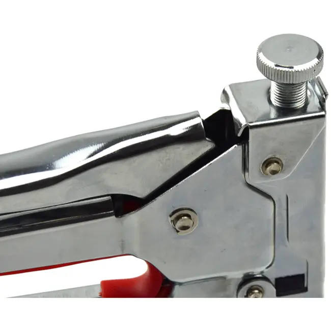 GEKO Handtacker - Verstelbare kracht - Veiligheidsslot - 4-14 mm - Chroomafwerking