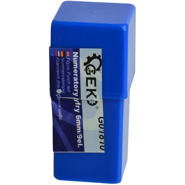 GEKO Cijferponsen set - 9 stuks - 6 mm - koolstofstaal