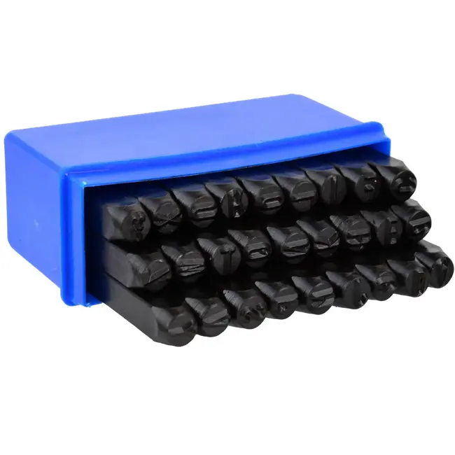 GEKO Letterstempels - 8 mm - 27-delig - Koolstofstaal