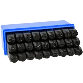 GEKO Letterstempelset - 27-delig - 10 mm - Koolstofstaal - Inclusief &-teken