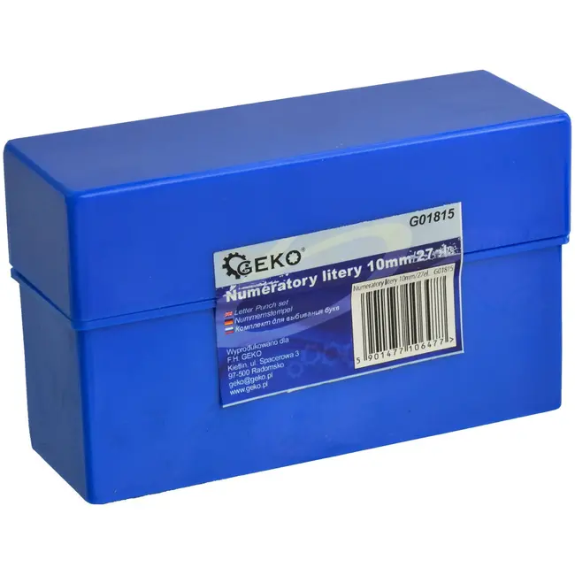GEKO Letterstempelset - 27-delig - 10 mm - Koolstofstaal - Inclusief &-teken