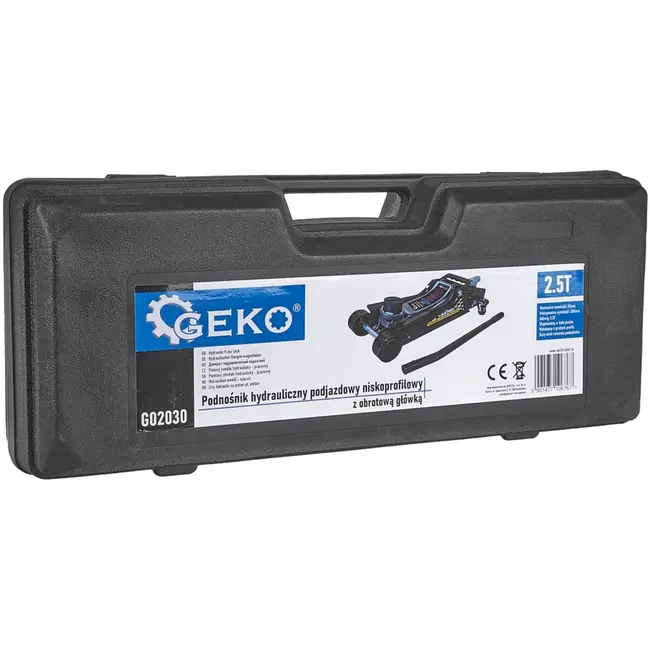 GEKO Hydraulische krik - 2,5 ton - laag profiel - stabiel en robuust