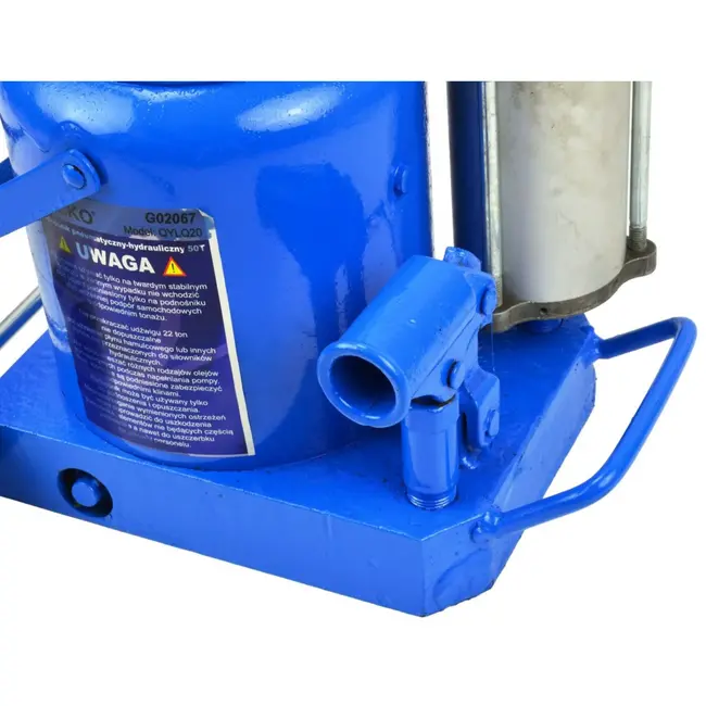 GEKO Hydraulische fleskrik - 50 ton - pneumatisch en handmatig - 265-425 mm - veiligheidssysteem