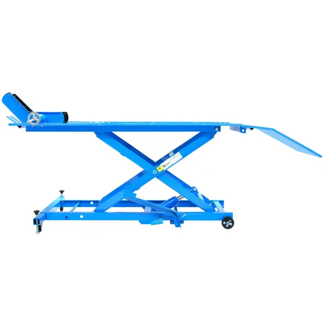 GEKO Motorheftafel - Hydraulisch - 450 kg - Blauw - 175-750 mm - Met voetbediening