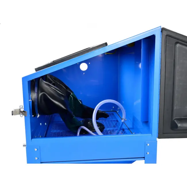 GEKO Zandstraalcabine - 220L - Transparant venster - Inclusief 4 keramische nozzles