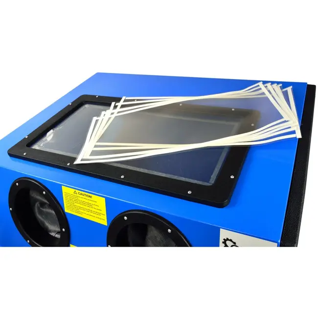 GEKO Zandstraalcabine - 220L - Transparant venster - Inclusief 4 keramische nozzles