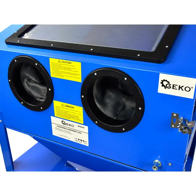 GEKO Zandstraalcabine - 220L - Transparant venster - Inclusief 4 keramische nozzles