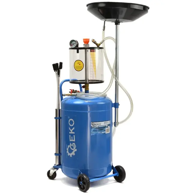 GEKO 80L olieafzuiger - verstelbare hoogte - flexibele zuigbuizen - inspectiekamer 10L