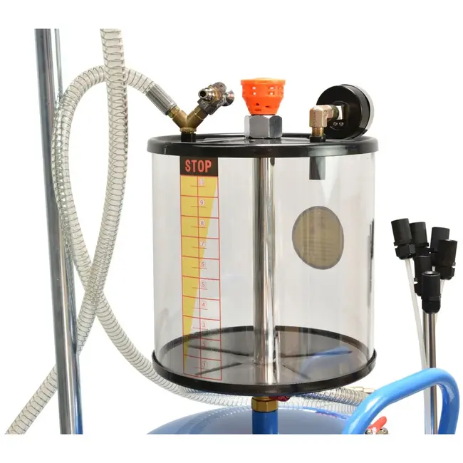 GEKO 80L olieafzuiger - verstelbare hoogte - flexibele zuigbuizen - inspectiekamer 10L