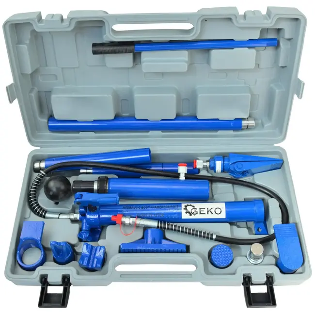 GEKO Hydraulische carrosserie reparatieset - 10 ton capaciteit - veelzijdig gebruik - robuust ontwerp