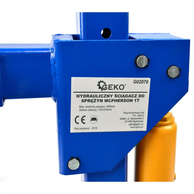 GEKO Hydraulische veercompressor - 1 ton - verstelbare hoogte - zware staalconstructie