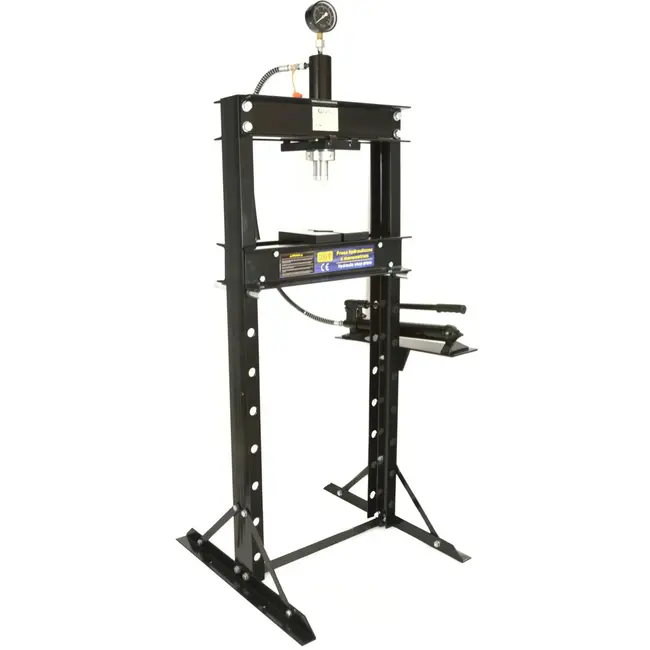 GEKO Hydraulische werkplaatspers - 20 ton - verstelbare werkhoogte - met drukmeter