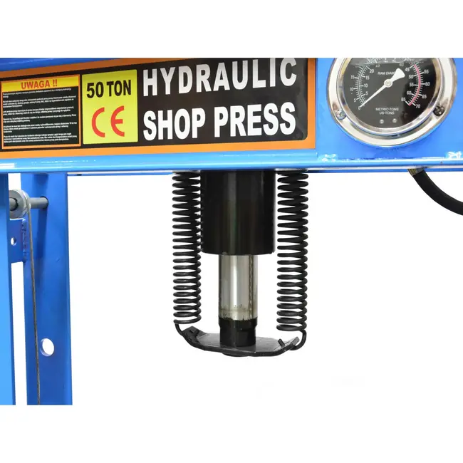 GEKO Hydraulische werkplaatspers - 50 ton - verstelbare werkhoogte - met manometer