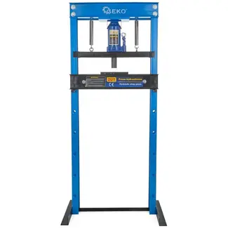 GEKO Hydraulische werkplaatspers - 20 ton - verstelbare werkhoogte - zonder manometer