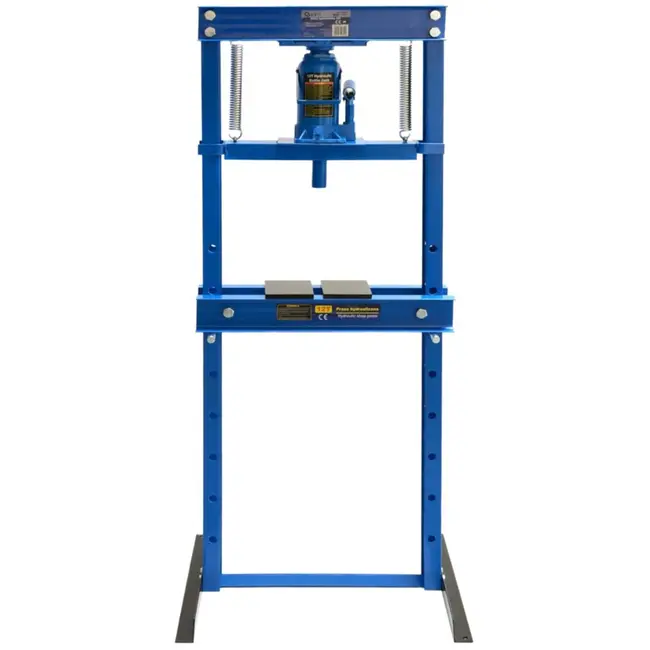 GEKO Hydraulische werkplaatspers - 12 ton - verstelbare werkhoogte - zonder manometer