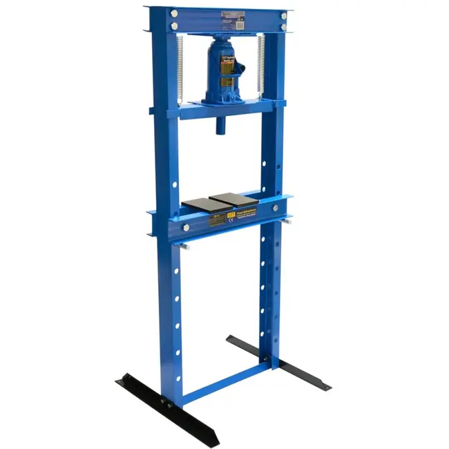 GEKO Hydraulische werkplaatspers - 12 ton - verstelbare werkhoogte - zonder manometer