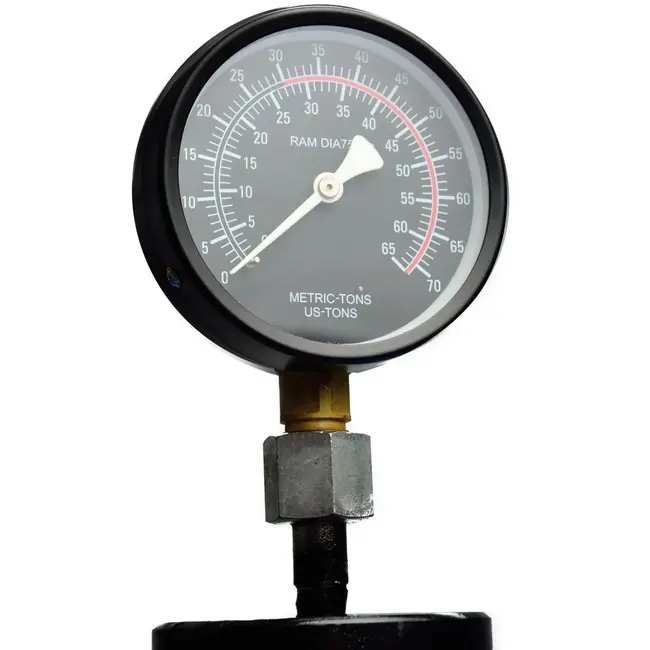 GEKO 30 ton hydraulische pers - lucht- en handbediening - verstelbare werkhoogte - met drukmeter