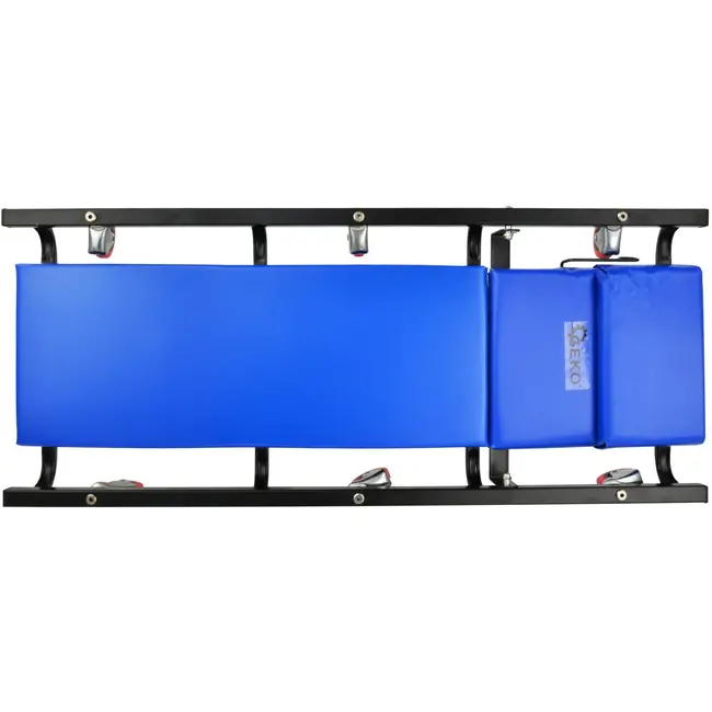 GEKO Opvouwbare autokrik - verstelbare hoofdsteun - 6 wielen - 100 cm lang - 150 kg draagvermogen