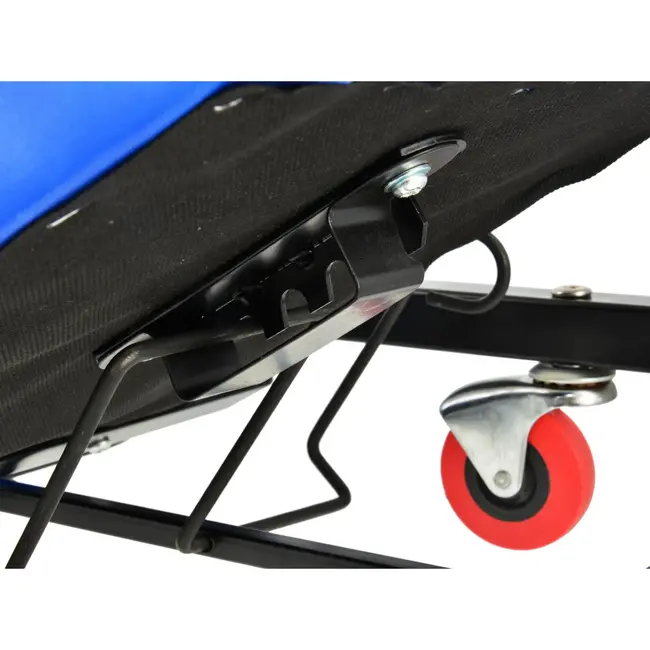 GEKO Opvouwbare autokrik - verstelbare hoofdsteun - 6 wielen - 100 cm lang - 150 kg draagvermogen
