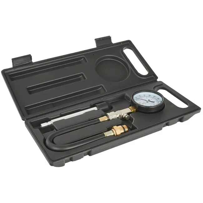 GEKO Drukmeter voor olie-verbrandingssprays - Analoge meter - Max. 20 bar - Flexibele slang 30 cm - Vervangbare meetpunten